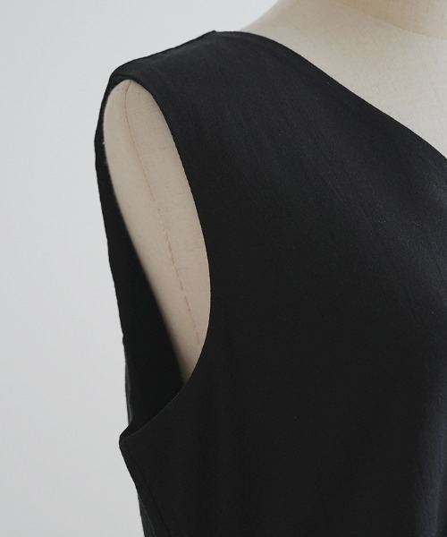 Futier land（フューティアランド）の「リネンフレアロングワンピース（ワンピース・レディース・ブラック/オレンジ/オートミール/グリーン/ライトパープル/ライトグリーン/ブラウン/マスタード・FREE）」の18枚目の写真