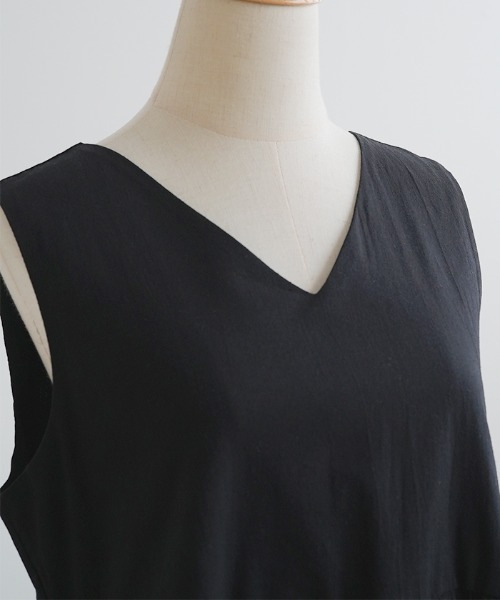 Futier land（フューティアランド）の「リネンフレアロングワンピース（ワンピース・レディース・ブラック/オレンジ/オートミール/グリーン/ライトパープル/ライトグリーン/ブラウン/マスタード・FREE）」の11枚目の写真