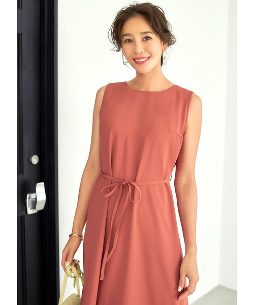 STYLE DELI(スタイルデリ)の「【LUXE】配色バックプリーツAラインワンピース(ワンピース・レディース・ピンク/ブルー・01/02)」の5枚目の写真