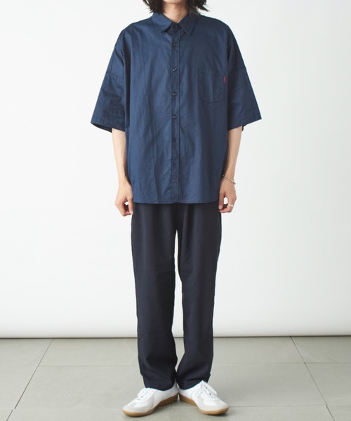 MAISON CLUB(メゾンクラブ)の「【MAISON CLUB】REDBOXストリートドロップショルダーシャツ SCCH017(シャツ/ブラウス・メンズ・ネイビー/グリーン・FREE)」の7枚目の写真