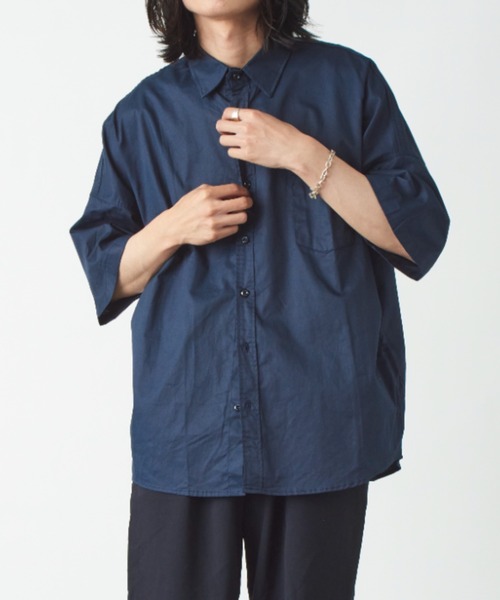 MAISON CLUB(メゾンクラブ)の「【MAISON CLUB】REDBOXストリートドロップショルダーシャツ SCCH017(シャツ/ブラウス・メンズ・ネイビー/グリーン・FREE)」の13枚目の写真