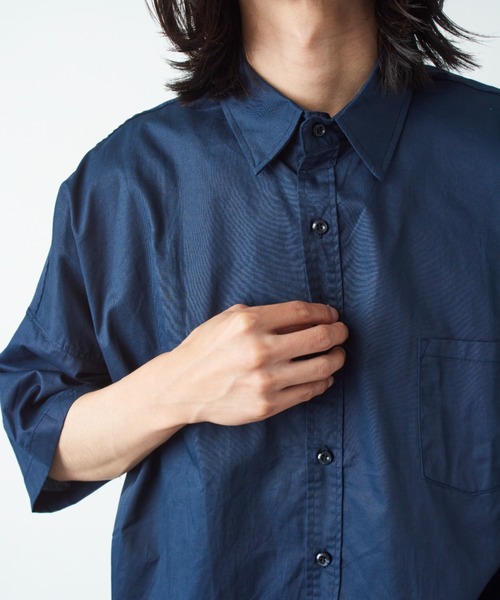 MAISON CLUB(メゾンクラブ)の「【MAISON CLUB】REDBOXストリートドロップショルダーシャツ SCCH017(シャツ/ブラウス・メンズ・ネイビー/グリーン・FREE)」の8枚目の写真