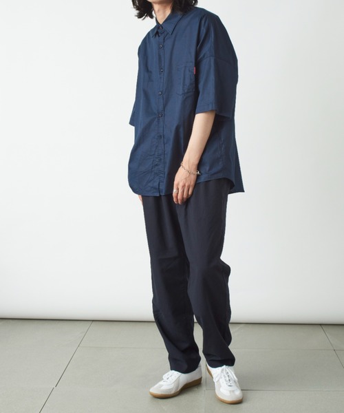MAISON CLUB(メゾンクラブ)の「【MAISON CLUB】REDBOXストリートドロップショルダーシャツ SCCH017(シャツ/ブラウス・メンズ・ネイビー/グリーン・FREE)」の14枚目の写真