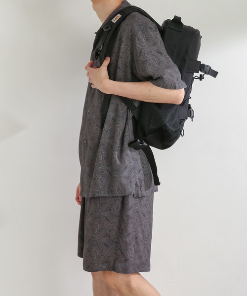 SENSE OF PLACE by URBAN RESEARCH（センスオブプレイスバイアーバンリサーチ）の「『セットアップ対応』ペイズリーオープンカラーシャツ(5分袖)（シャツ/ブラウス・メンズ・ライトベージュ/チャコールグレー・LARGE/MEDIUM）」の5枚目の写真