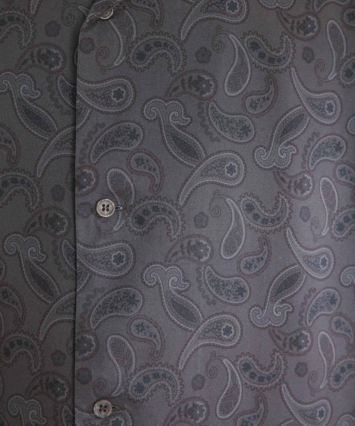 SENSE OF PLACE by URBAN RESEARCH（センスオブプレイスバイアーバンリサーチ）の「『セットアップ対応』ペイズリーオープンカラーシャツ(5分袖)（シャツ/ブラウス・メンズ・ライトベージュ/チャコールグレー・LARGE/MEDIUM）」の20枚目の写真