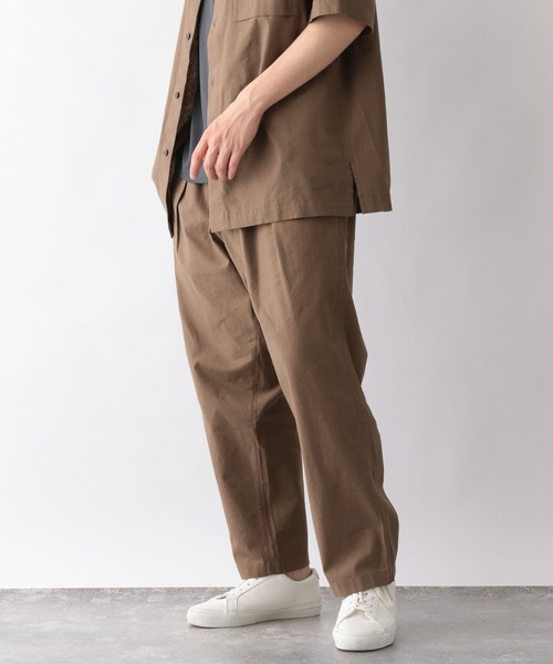 GLOBAL WORK(グローバルワーク)の「リネンミックスリラックスパンツ/275456(その他パンツ・メンズ・ダークブラウン/カーキ/その他/ホワイト系その他2・SMALL/MEDIUM/LARGE)」の3枚目の写真