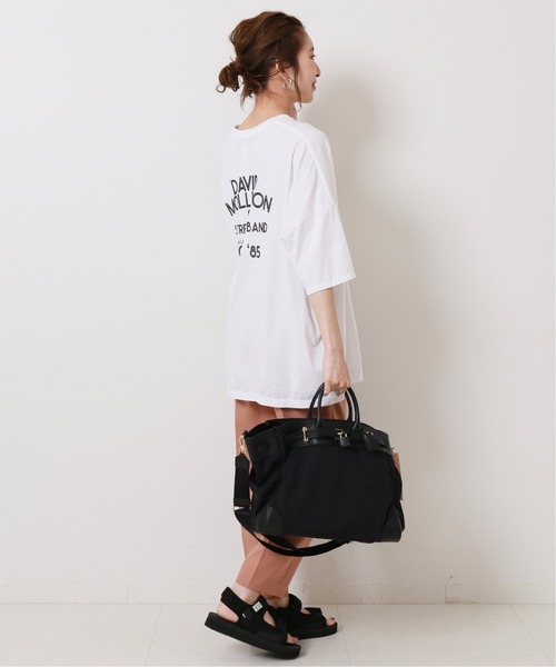 TICCA（ティッカ）の「【TICCA/ティッカ】 別注DAVID MOLLISONスクエアTシャツ（Tシャツ/カットソー・レディース・ブルー系その他/イエロー/ホワイト・FREE）」の6枚目の写真