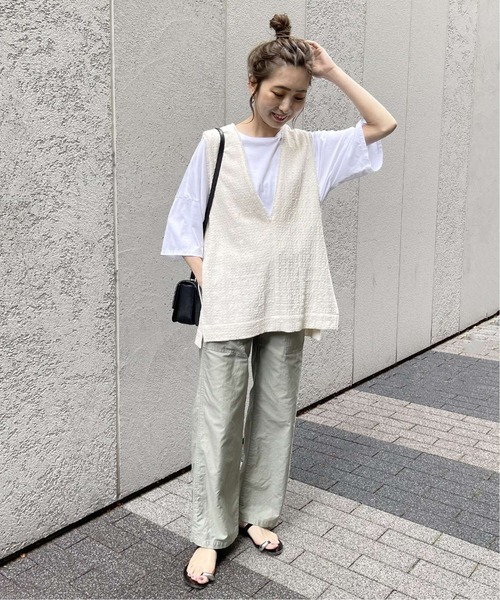 TICCA（ティッカ）の「【TICCA/ティッカ】 別注DAVID MOLLISONスクエアTシャツ（Tシャツ/カットソー・レディース・ブルー系その他/イエロー/ホワイト・FREE）」の12枚目の写真