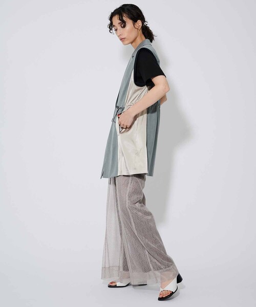 CITY TOKYO（シティトウキョウ）の「サイドドロストテーラードベスト（テーラードジャケット・レディース・グレー/カーキ・FREE）」の3枚目の写真