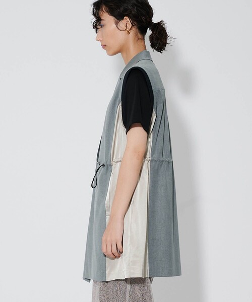 CITY TOKYO（シティトウキョウ）の「サイドドロストテーラードベスト（テーラードジャケット・レディース・グレー/カーキ・FREE）」の21枚目の写真