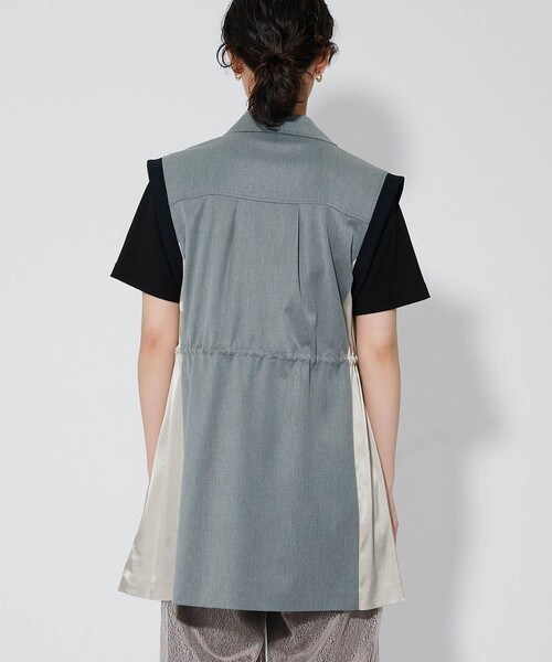 CITY TOKYO（シティトウキョウ）の「サイドドロストテーラードベスト（テーラードジャケット・レディース・グレー/カーキ・FREE）」の16枚目の写真