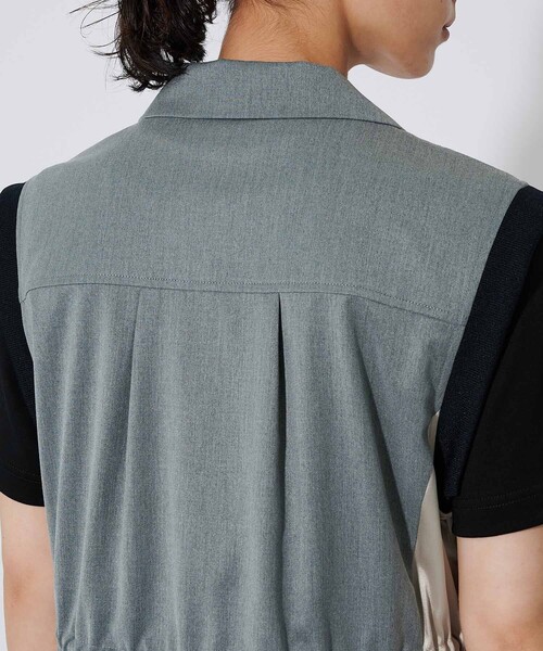 CITY TOKYO（シティトウキョウ）の「サイドドロストテーラードベスト（テーラードジャケット・レディース・グレー/カーキ・FREE）」の19枚目の写真