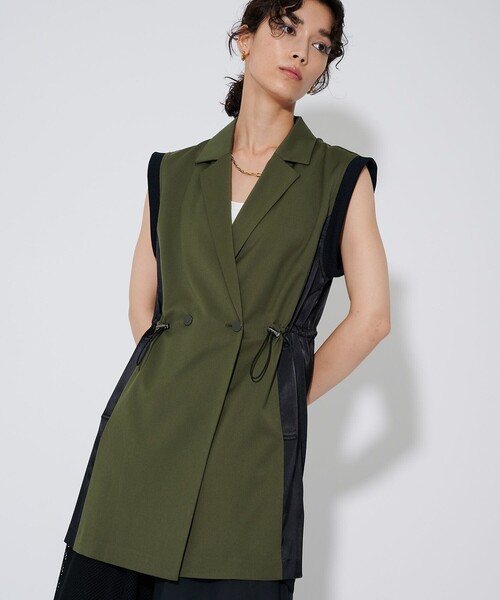 CITY TOKYO（シティトウキョウ）の「サイドドロストテーラードベスト（テーラードジャケット・レディース・グレー/カーキ・FREE）」の13枚目の写真