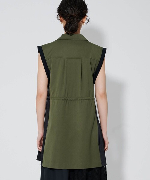 CITY TOKYO（シティトウキョウ）の「サイドドロストテーラードベスト（テーラードジャケット・レディース・グレー/カーキ・FREE）」の11枚目の写真