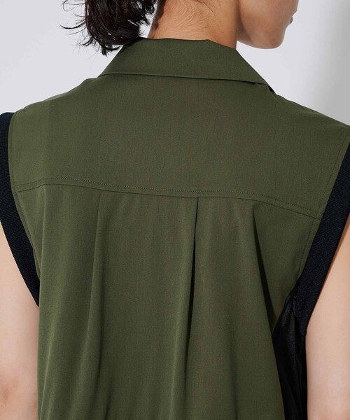 CITY TOKYO（シティトウキョウ）の「サイドドロストテーラードベスト（テーラードジャケット・レディース・グレー/カーキ・FREE）」の14枚目の写真