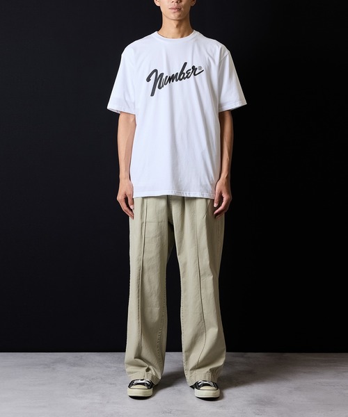 NUMBER (N)INE(ナンバーナイン)の「Number⑨_T-SHIRT / ナンバーナインロゴ Tシャツ(Tシャツ/カットソー・メンズ・ホワイト/ブラック/ブラック×ブラック/チャコールグレー・2/4/3/5)」の14枚目の写真
