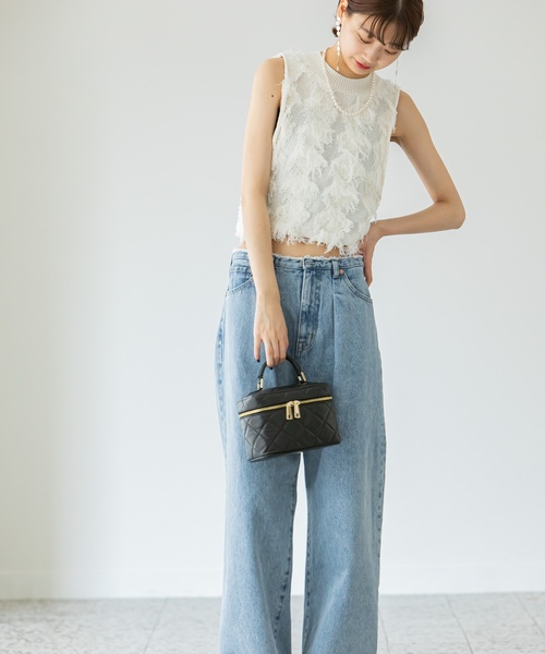 U by SPICK&SPAN(ユーバイスピックアンドスパン)の「【AULENTTI/オウレンティ】キルティングバニティBAG(ショルダーバッグ・レディース・ブラック・FREE)」の4枚目の写真