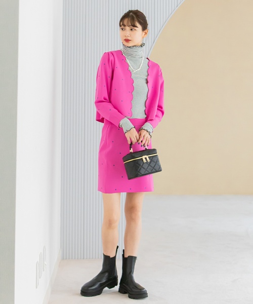 U by SPICK&SPAN(ユーバイスピックアンドスパン)の「【AULENTTI/オウレンティ】キルティングバニティBAG(ショルダーバッグ・レディース・ブラック・FREE)」の6枚目の写真