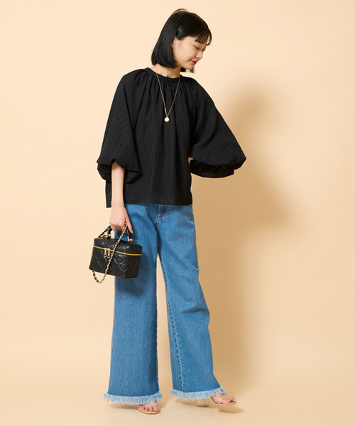 U by SPICK&SPAN(ユーバイスピックアンドスパン)の「【AULENTTI/オウレンティ】キルティングバニティBAG(ショルダーバッグ・レディース・ブラック・FREE)」の19枚目の写真