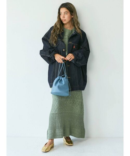 Ungrid（アングリッド）の「ショルダー巾着カラーバッグ（ハンドバッグ・レディース・ブラック/オレンジ/グリーン/ブルー・FREE）」の13枚目の写真