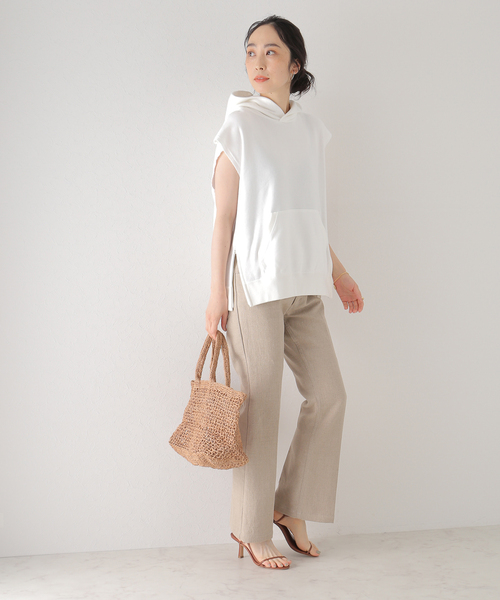 plage(プラージュ)の「【THYARD/スヤード】 SP SIDE ZIP フーディー(Tシャツ/カットソー・レディース・グレー/ホワイト系その他・FREE)」の6枚目の写真