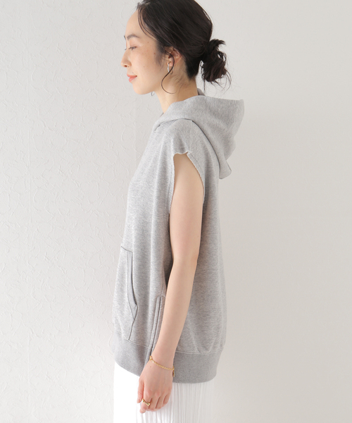 plage(プラージュ)の「【THYARD/スヤード】 SP SIDE ZIP フーディー(Tシャツ/カットソー・レディース・グレー/ホワイト系その他・FREE)」の9枚目の写真
