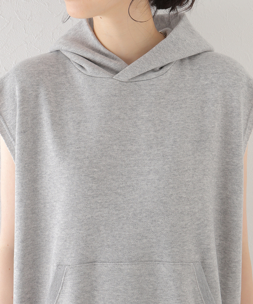 plage(プラージュ)の「【THYARD/スヤード】 SP SIDE ZIP フーディー(Tシャツ/カットソー・レディース・グレー/ホワイト系その他・FREE)」の11枚目の写真