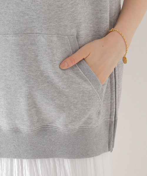 plage(プラージュ)の「【THYARD/スヤード】 SP SIDE ZIP フーディー(Tシャツ/カットソー・レディース・グレー/ホワイト系その他・FREE)」の14枚目の写真