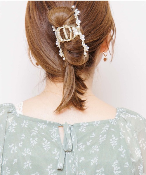 flower(フラワー)の「シャイニーガーデンクリップ(バレッタ/ヘアクリップ・レディース・ゴールド・FREE)」の7枚目の写真