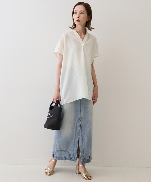 SLOBE IENA(スローブイエナ)の「スラブボイルスキッパーブラウス【手洗い可能】(シャツ/ブラウス・レディース・ホワイト/ブラック/カーキ・FREE)」の13枚目の写真
