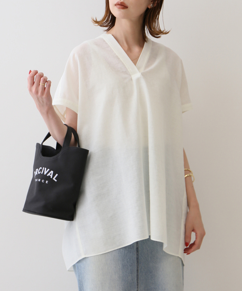 SLOBE IENA(スローブイエナ)の「スラブボイルスキッパーブラウス【手洗い可能】(シャツ/ブラウス・レディース・ホワイト/ブラック/カーキ・FREE)」の17枚目の写真
