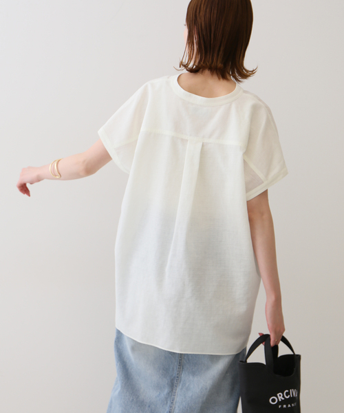 スローブイエナ☆スキッパーブラウス☆美品 シャツカラースキッパーブラウス | スローブ イエナ(SLOBE IENA