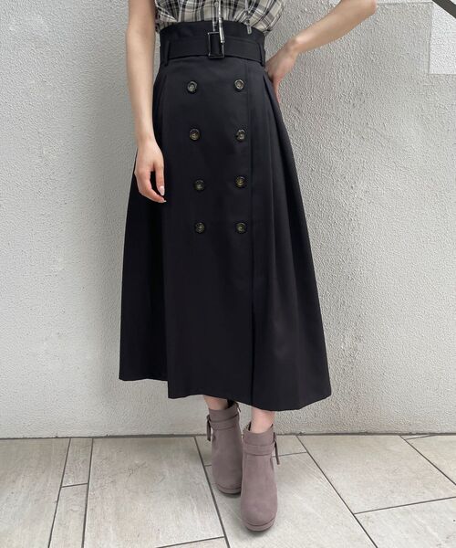 MAJESTIC LEGON（マジェスティックレゴン）の「Ladyトレンチスカート（スカート・レディース・ベージュ/ブラック・MEDIUM）」の18枚目の写真