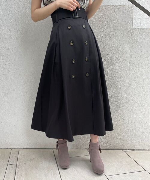 MAJESTIC LEGON（マジェスティックレゴン）の「Ladyトレンチスカート（スカート・レディース・ベージュ/ブラック・MEDIUM）」の20枚目の写真