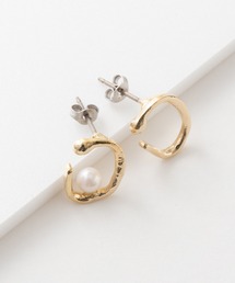【日本製】 アシンメトリーパールピアス TRULY