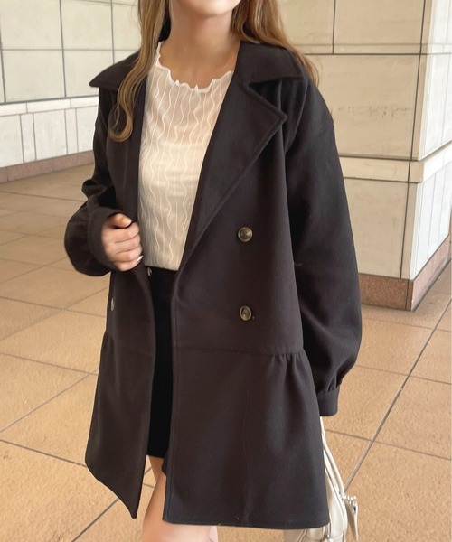 apres jour(アプレジュール)の「ショートティアードコート【ZOZOTOWN限定アイテム】(その他アウター・レディース・ブラック/アイボリー/ピンクベージュ・X-LARGE/フリー)」の13枚目の写真