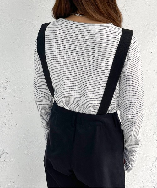 apres jour mignon(アプレジュールミニョン)の「ミリタリーサス付きパンツ【ZOZOTOWN限定アイテム】(サロペット/オーバーオール・レディース・ブラック/カーキ・MEDIUM/X-LARGE/SMALL)」の4枚目の写真