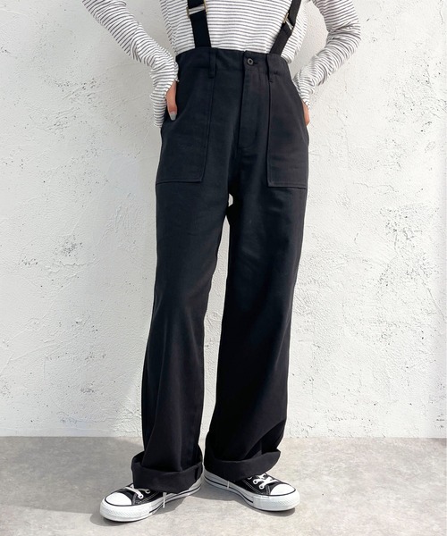 apres jour mignon(アプレジュールミニョン)の「ミリタリーサス付きパンツ【ZOZOTOWN限定アイテム】(サロペット/オーバーオール・レディース・ブラック/カーキ・MEDIUM/X-LARGE/SMALL)」の6枚目の写真