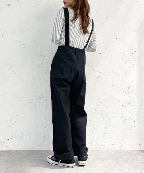 apres jour mignon(アプレジュールミニョン)の「ミリタリーサス付きパンツ【ZOZOTOWN限定アイテム】(サロペット/オーバーオール・レディース・ブラック/カーキ・MEDIUM/X-LARGE/SMALL)」の9枚目の写真