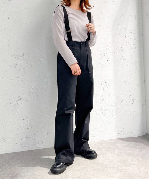 apres jour mignon(アプレジュールミニョン)の「ミリタリーサス付きパンツ【ZOZOTOWN限定アイテム】(サロペット/オーバーオール・レディース・ブラック/カーキ・MEDIUM/X-LARGE/SMALL)」の13枚目の写真