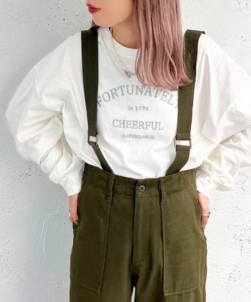 apres jour mignon(アプレジュールミニョン)の「ミリタリーサス付きパンツ【ZOZOTOWN限定アイテム】(サロペット/オーバーオール・レディース・ブラック/カーキ・MEDIUM/X-LARGE/SMALL)」の16枚目の写真