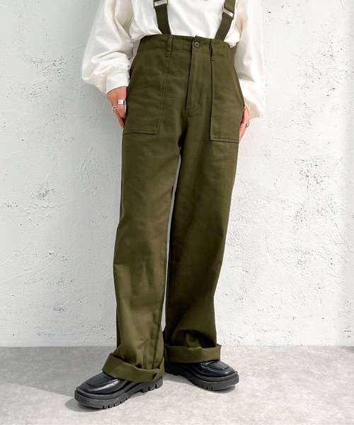 apres jour mignon(アプレジュールミニョン)の「ミリタリーサス付きパンツ【ZOZOTOWN限定アイテム】(サロペット/オーバーオール・レディース・ブラック/カーキ・MEDIUM/X-LARGE/SMALL)」の18枚目の写真