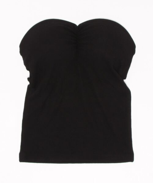 SPIRALGIRL（スパイラルガール）の「【盛れる】リブベアトップ（チューブトップ・レディース・ホワイト/ブラック・FREE）」の5枚目の写真