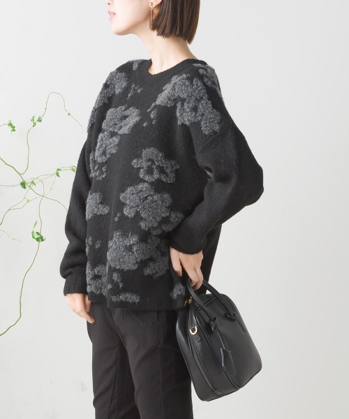 FURRY（ファーリー）の「アンティークフラワートップス（ニット/セーター・レディース・アイボリー/ブラック/オレンジ・FREE）」の15枚目の写真