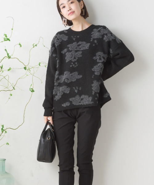 FURRY（ファーリー）の「アンティークフラワートップス（ニット/セーター・レディース・アイボリー/ブラック/オレンジ・FREE）」の17枚目の写真