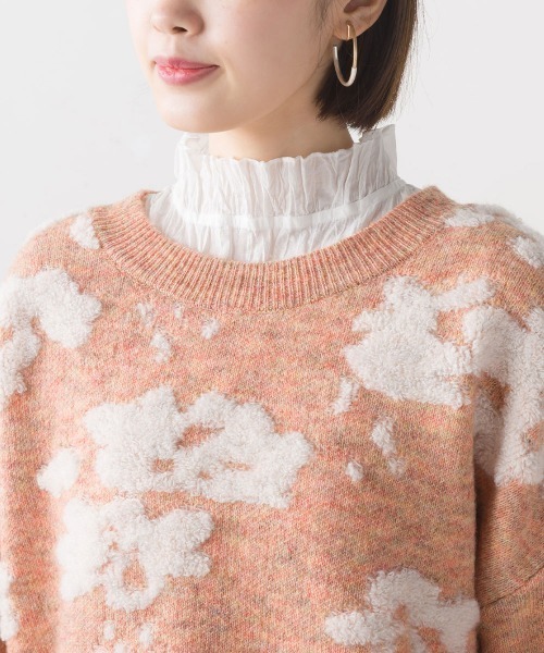 FURRY（ファーリー）の「アンティークフラワートップス（ニット/セーター・レディース・アイボリー/ブラック/オレンジ・FREE）」の18枚目の写真