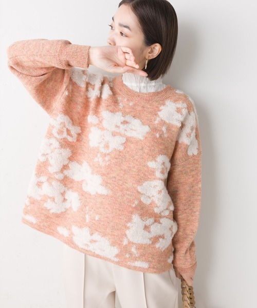 FURRY（ファーリー）の「アンティークフラワートップス（ニット/セーター・レディース・アイボリー/ブラック/オレンジ・FREE）」の19枚目の写真