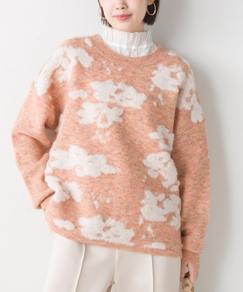 FURRY（ファーリー）の「アンティークフラワートップス（ニット/セーター・レディース・アイボリー/ブラック/オレンジ・FREE）」の20枚目の写真