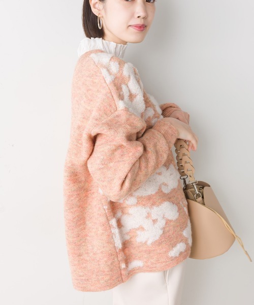 FURRY（ファーリー）の「アンティークフラワートップス（ニット/セーター・レディース・アイボリー/ブラック/オレンジ・FREE）」の21枚目の写真