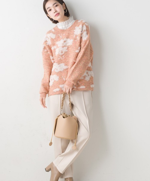 FURRY（ファーリー）の「アンティークフラワートップス（ニット/セーター・レディース・アイボリー/ブラック/オレンジ・FREE）」の22枚目の写真